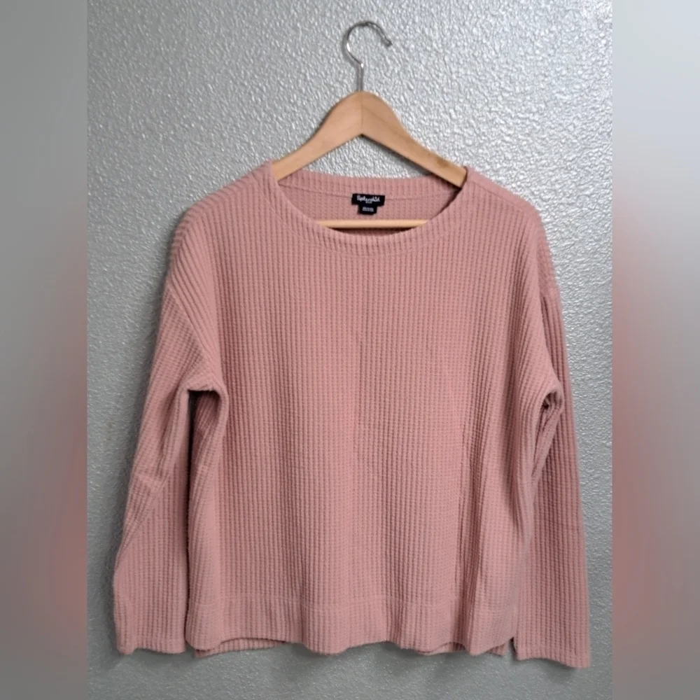 COPY - Splendid Blush Colored Waffle Knit Top Size S/CH - Picture 6 of 7